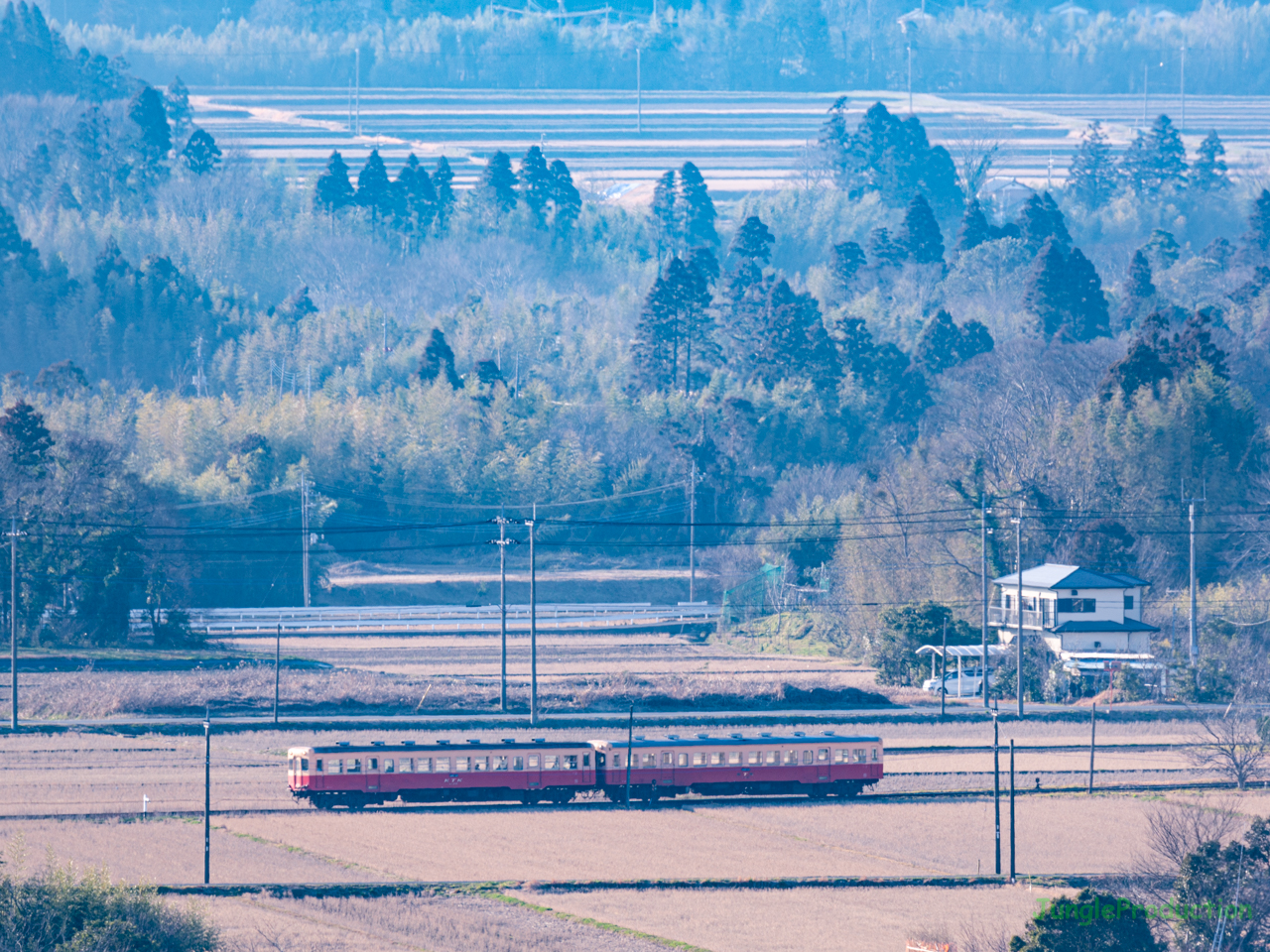 お友達に教えてもらった俯瞰ポイントから小湊鉄道の列車を撮る