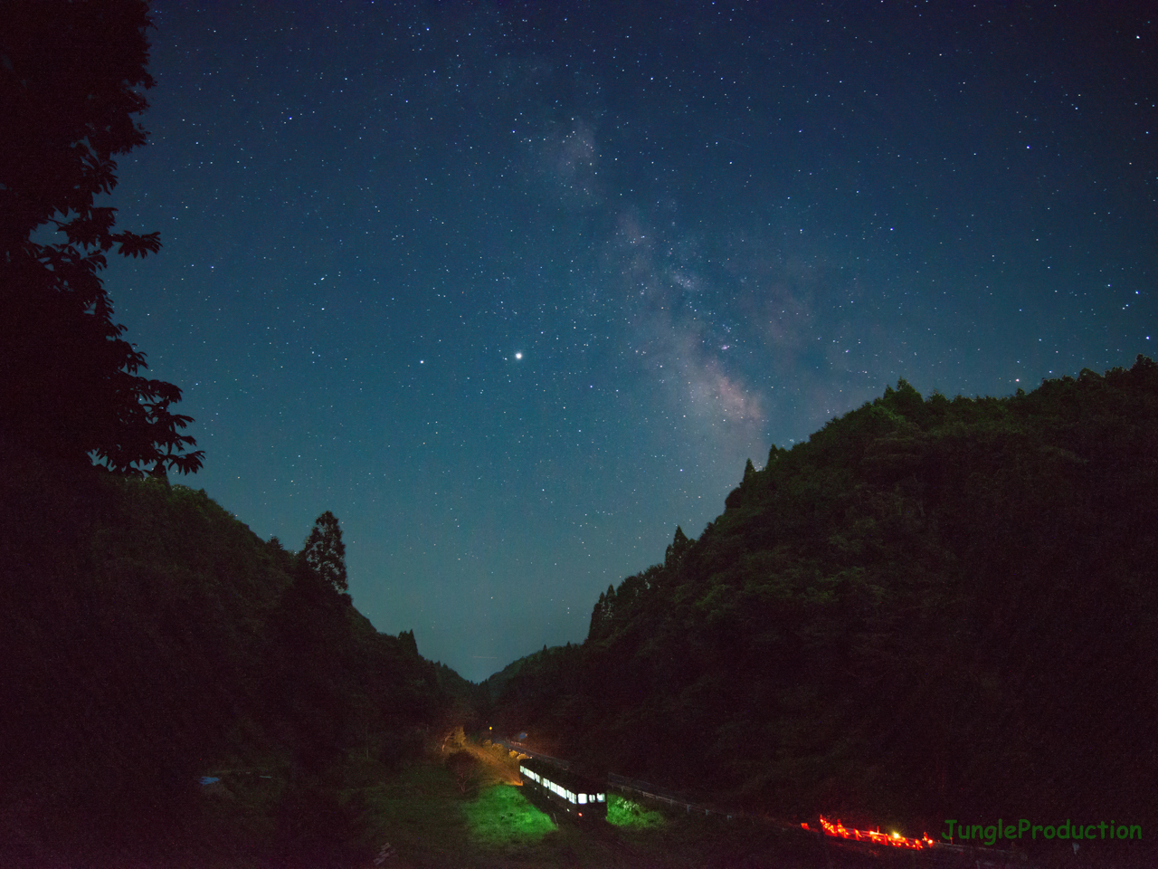 野田っぽりで天の川と小湊鉄道