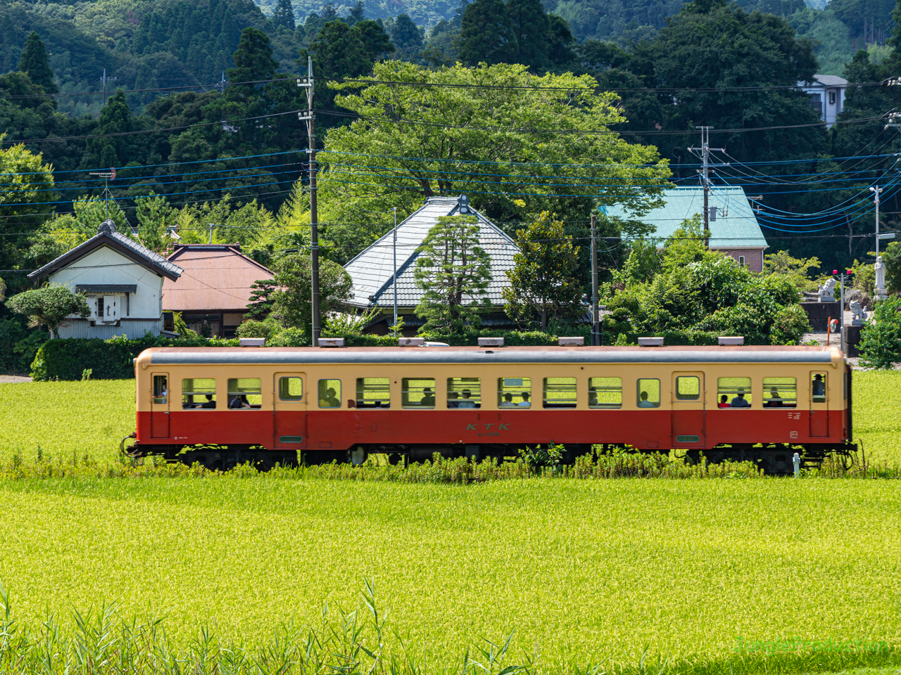 穀倉地帯を走るキハ200